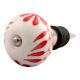 Red Leaf Floral Ceramic Wine Stopper